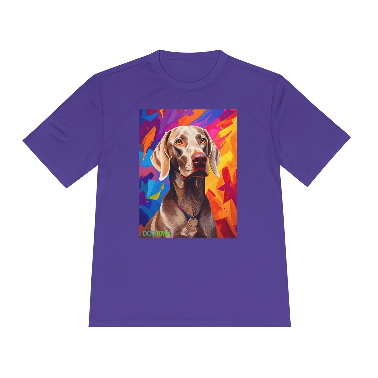 Pup Art Canvas Unisex Moisture Wicking Tee (Weimaraner)