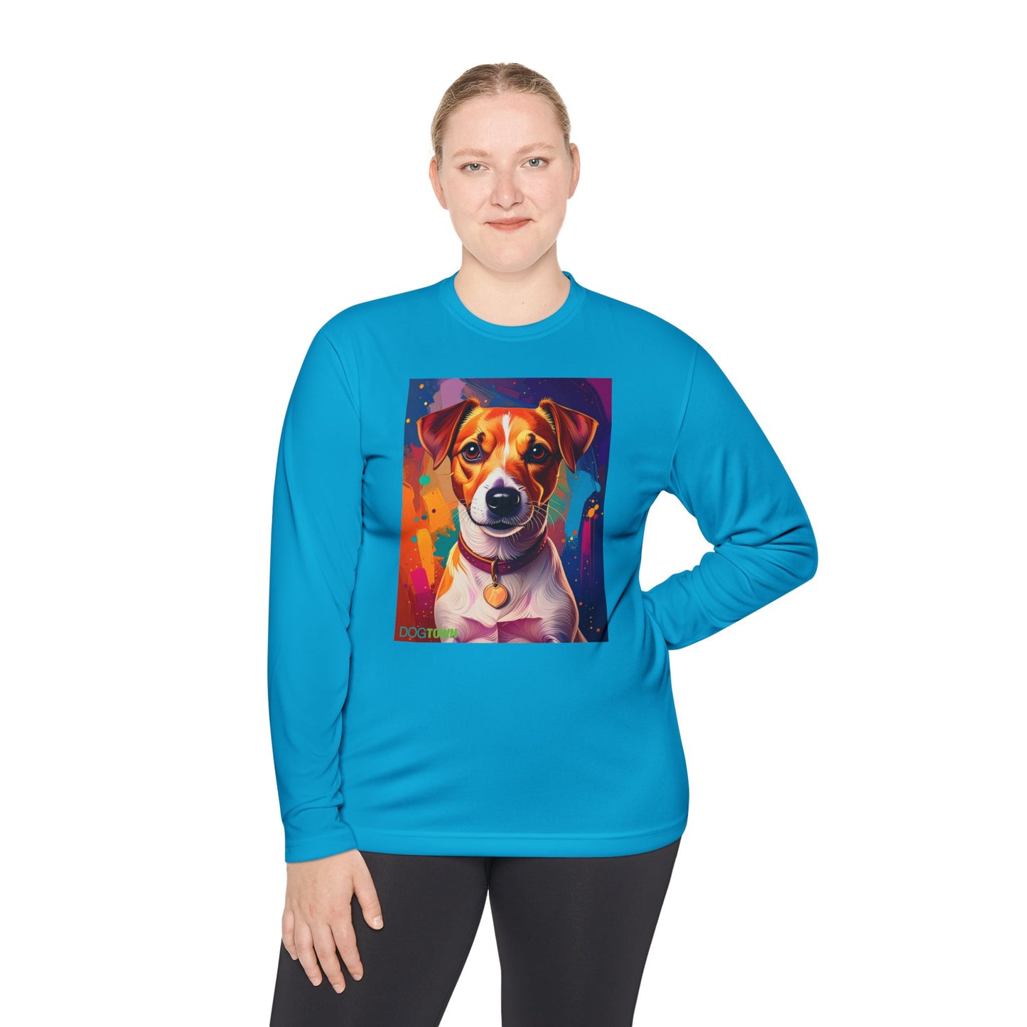 Pup Art Canvas Sport Long Sleeve Tee (Jack Russell Terrier)
