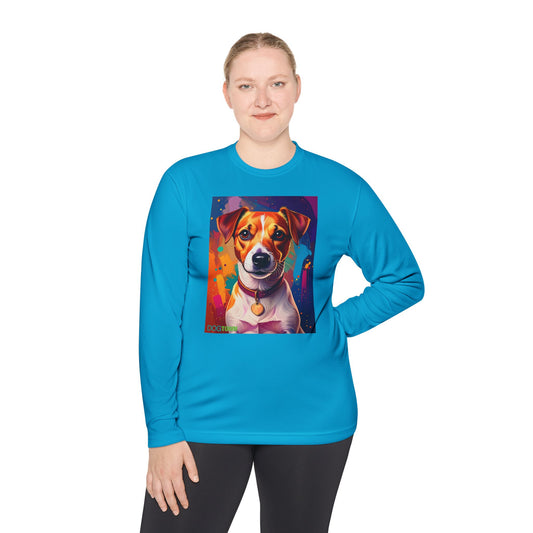 Pup Art Canvas Sport Long Sleeve Tee (Jack Russell Terrier)