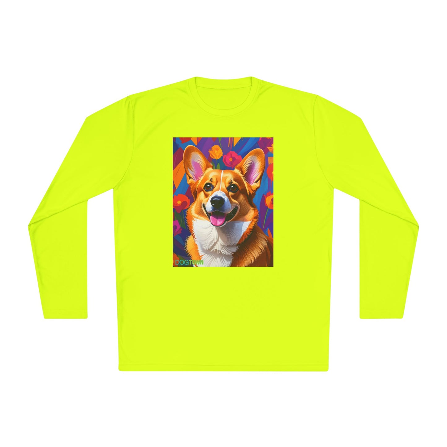 Pup Art Canvas Sport Long Sleeve Tee (Corgi)