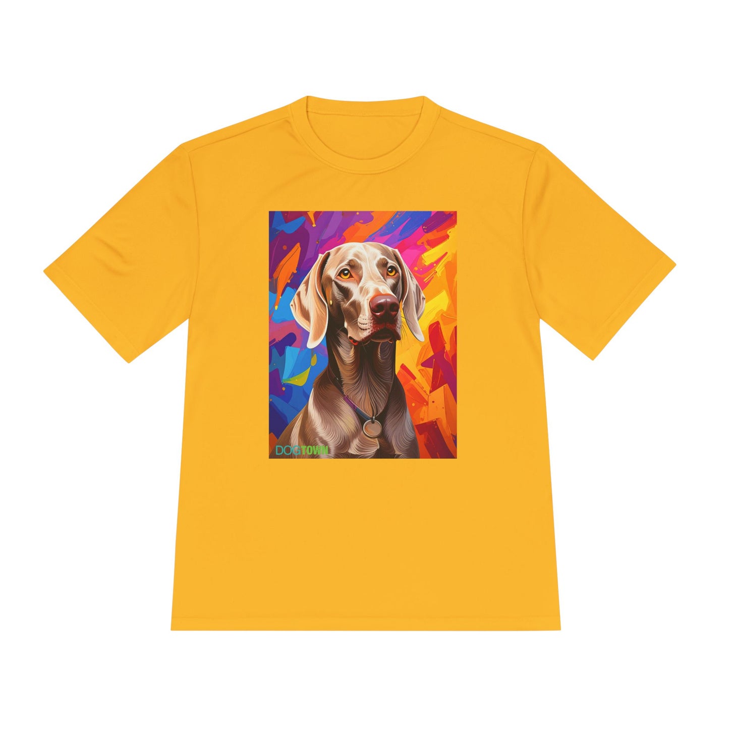 Pup Art Canvas Unisex Moisture Wicking Tee (Weimaraner)