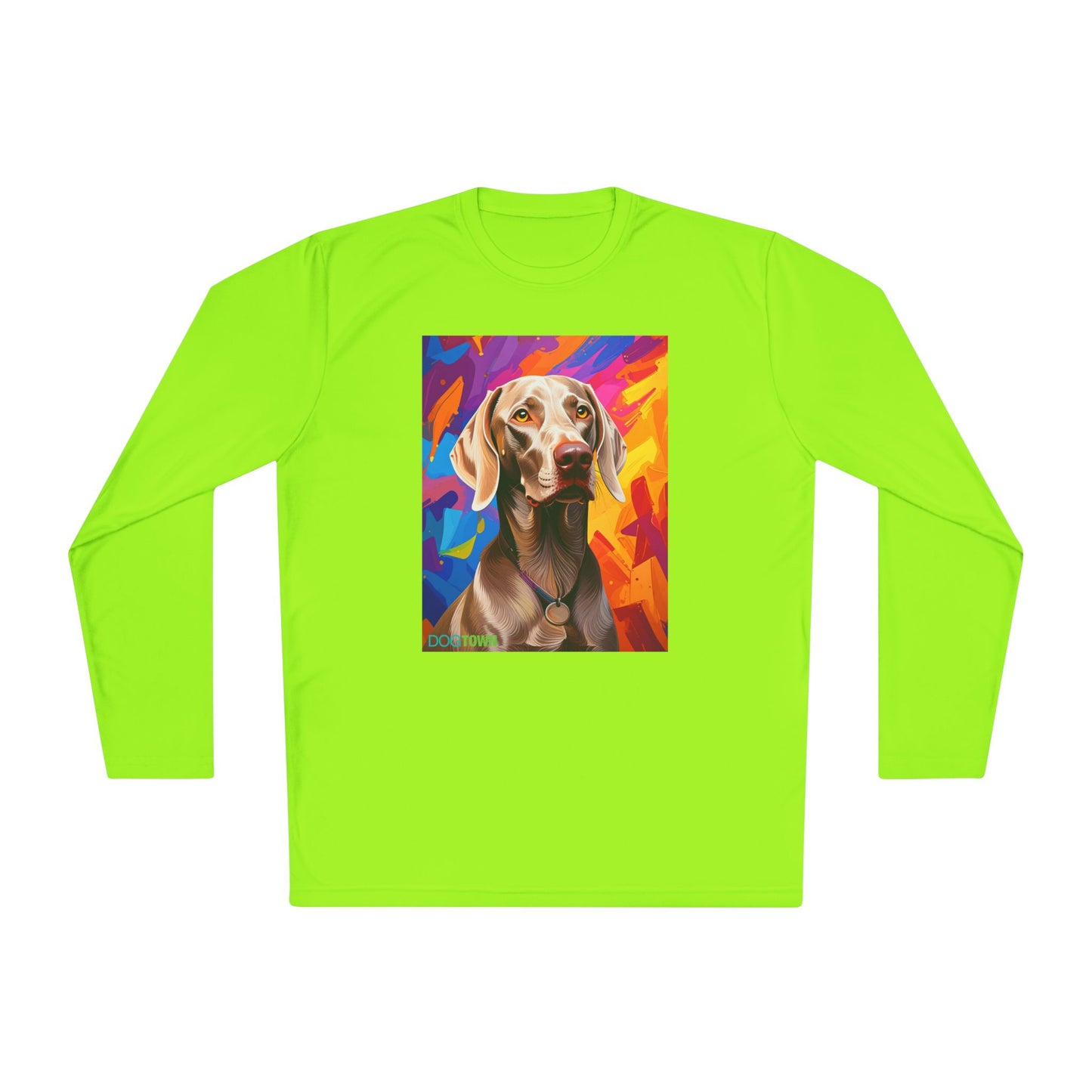 Pup Art Canvas Sport Long Sleeve Tee (Weimaraner)