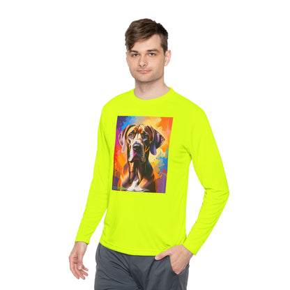 Pup Art Canvas Sport Long Sleeve Tee (Great Dane)