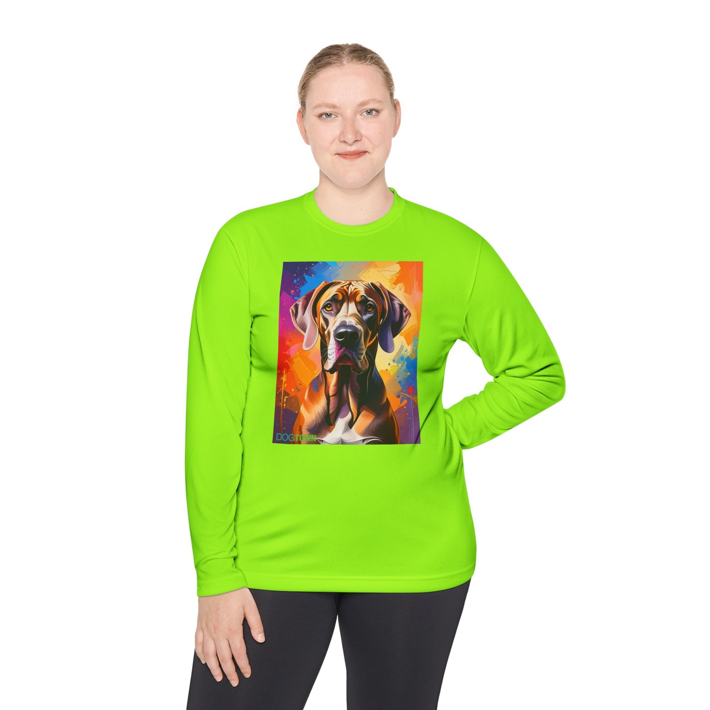 Pup Art Canvas Sport Long Sleeve Tee (Great Dane)