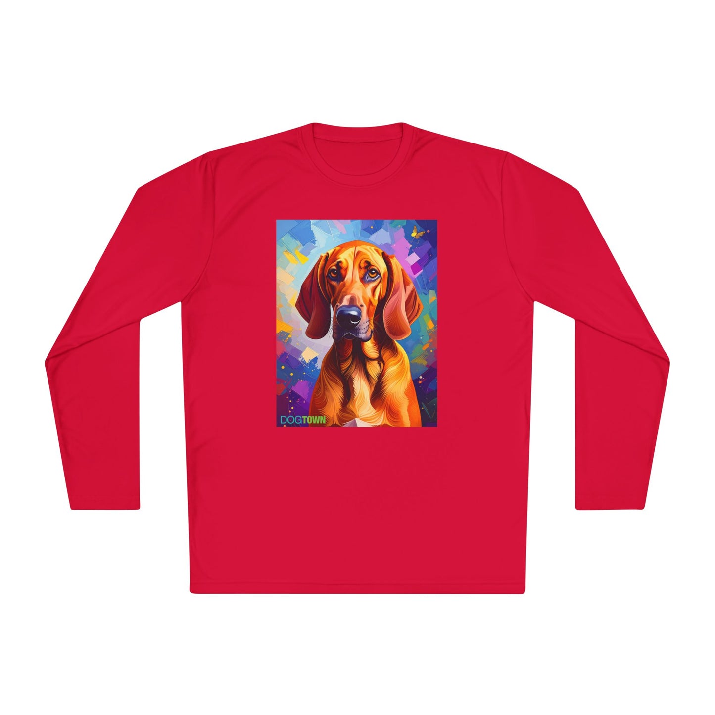 Pup Art Canvas Sport Long Sleeve Tee (Redbone Coonhound)
