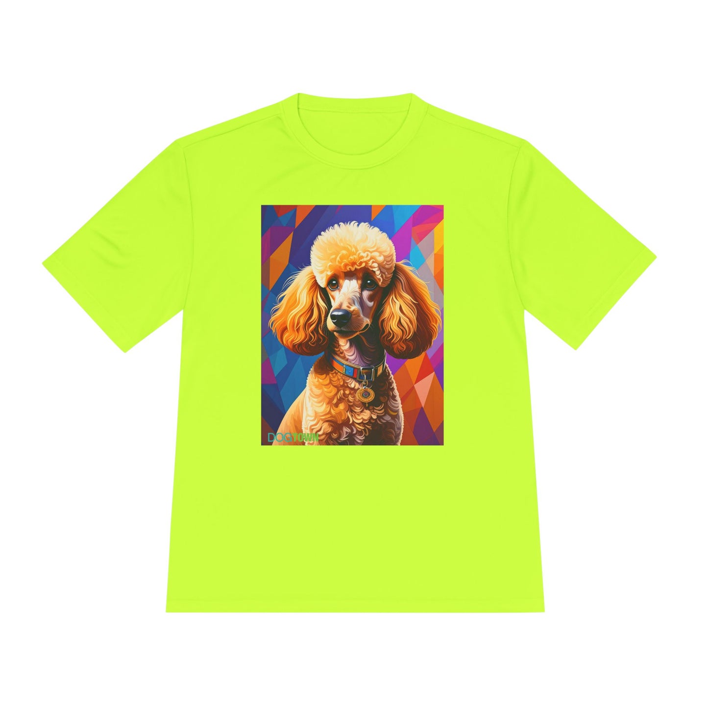 Pup Art Canvas Unisex Moisture Wicking Tee (Mini Poodle)