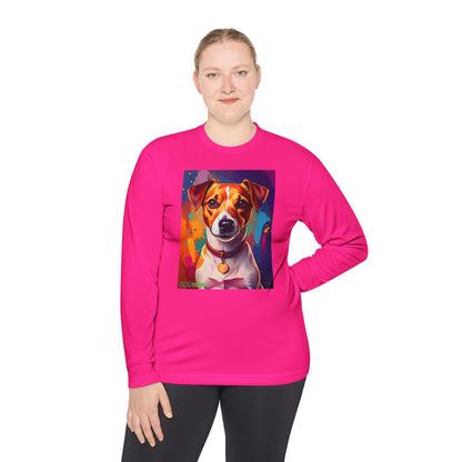 Pup Art Canvas Sport Long Sleeve Tee (Jack Russell Terrier)