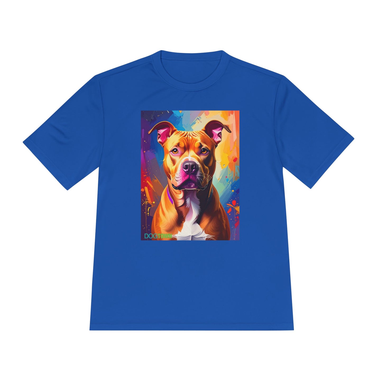 Pup Art Canvas Unisex Moisture Wicking Tee (Pit Bull)