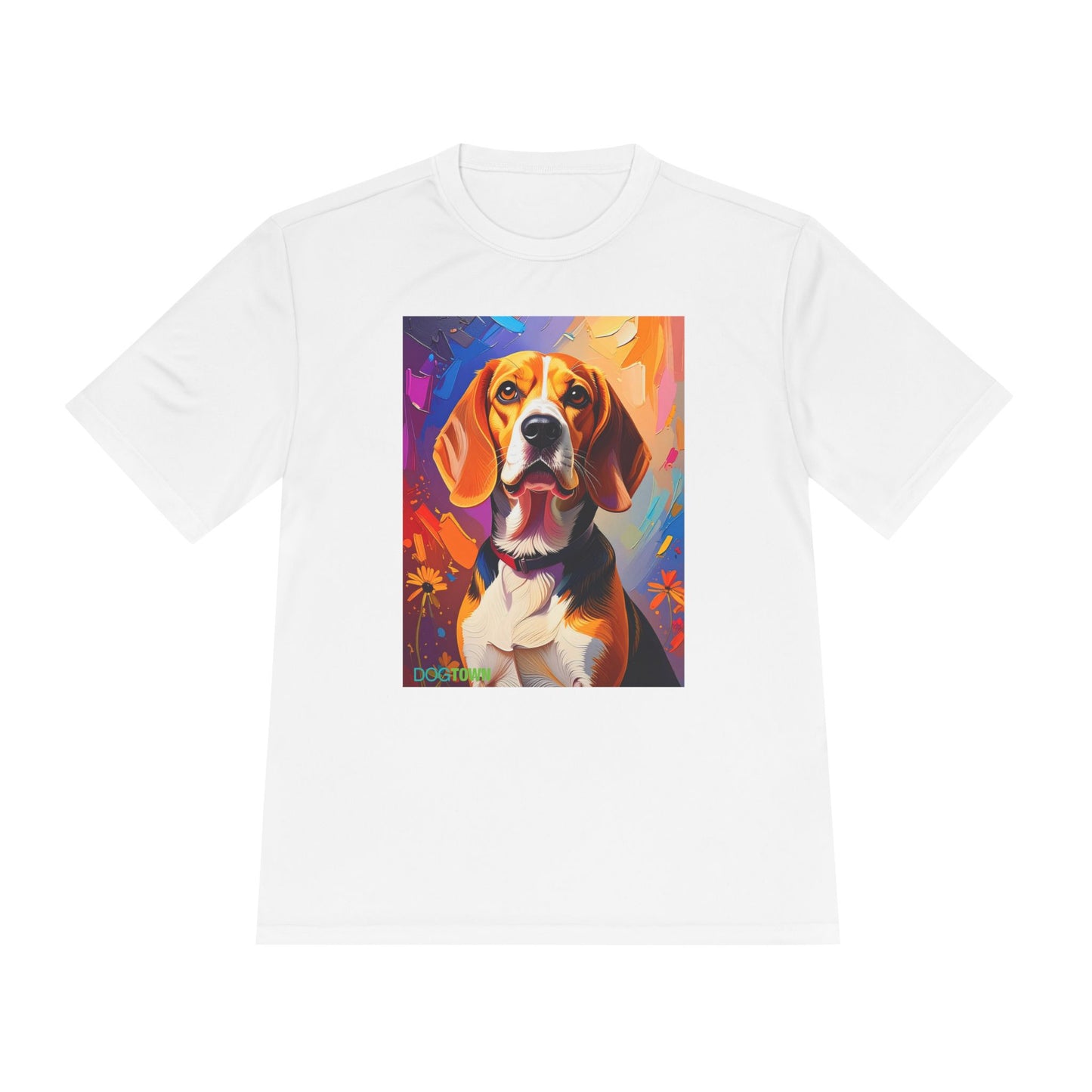 Pup Art Canvas Unisex Moisture Wicking Tee (Beagle)