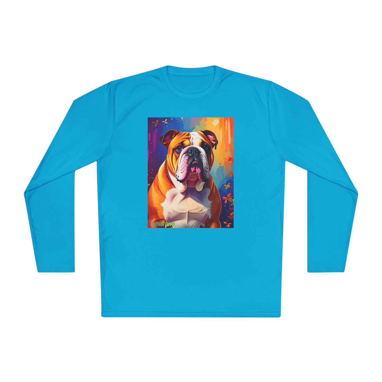 Pup Art Canvas Sport Long Sleeve Tee (English Bulldog)
