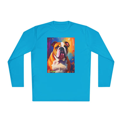 Pup Art Canvas Sport Long Sleeve Tee (English Bulldog)