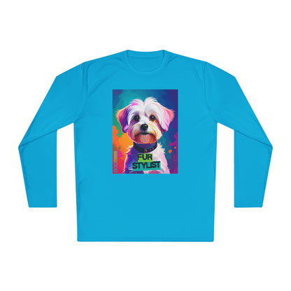 Dogtown Fur Stylist Groomer Shirt (Colorful with Maltese)