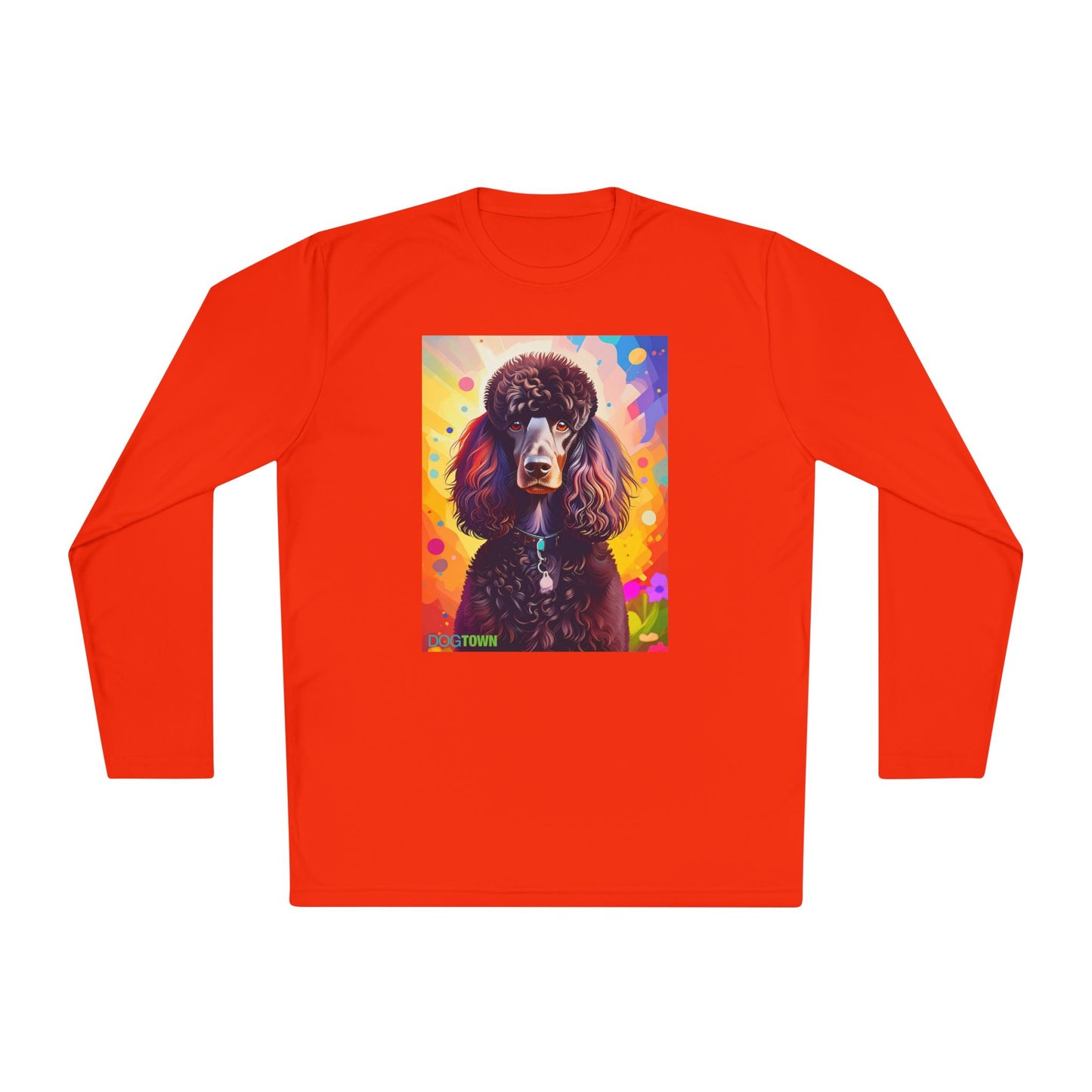 Pup Art Canvas Sport Long Sleeve Tee (Poodle Standard)