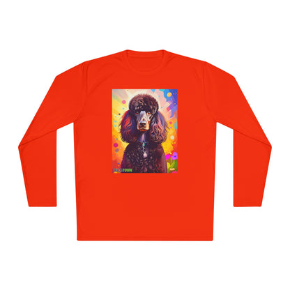 Pup Art Canvas Sport Long Sleeve Tee (Poodle Standard)
