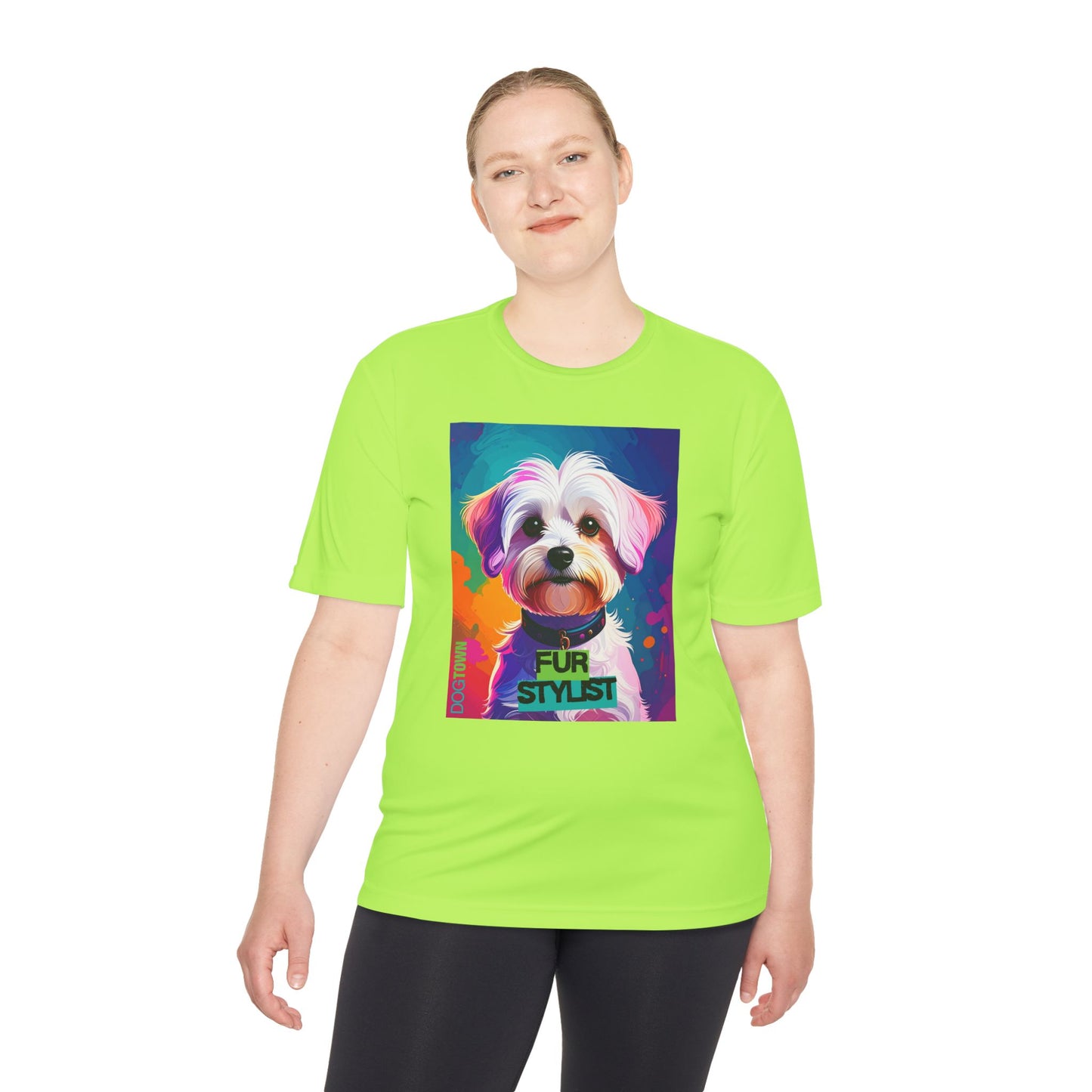 Dogtown Fur Stylist Groomer Shirt (Colorful with Havanese)