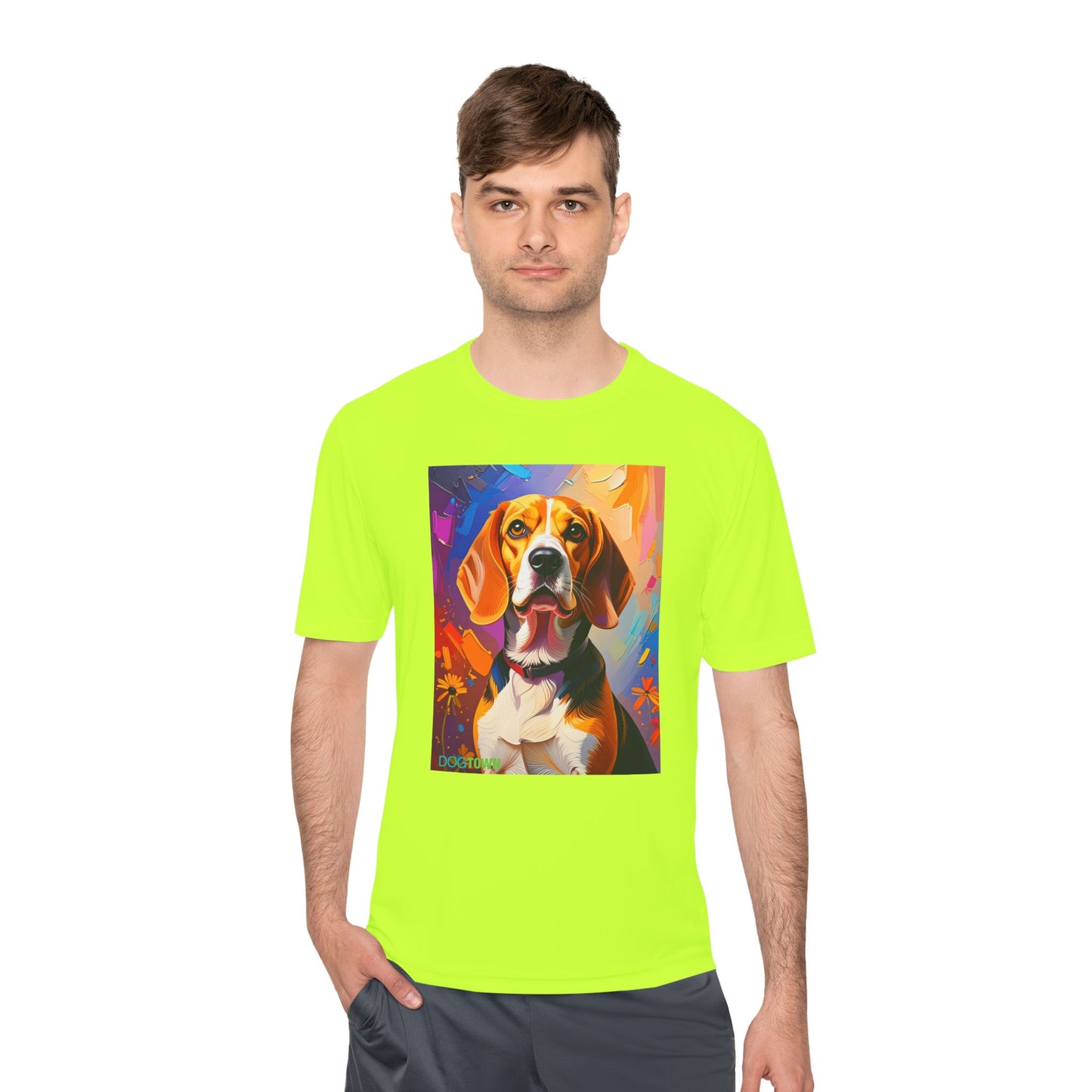 Pup Art Canvas Unisex Moisture Wicking Tee (Beagle)