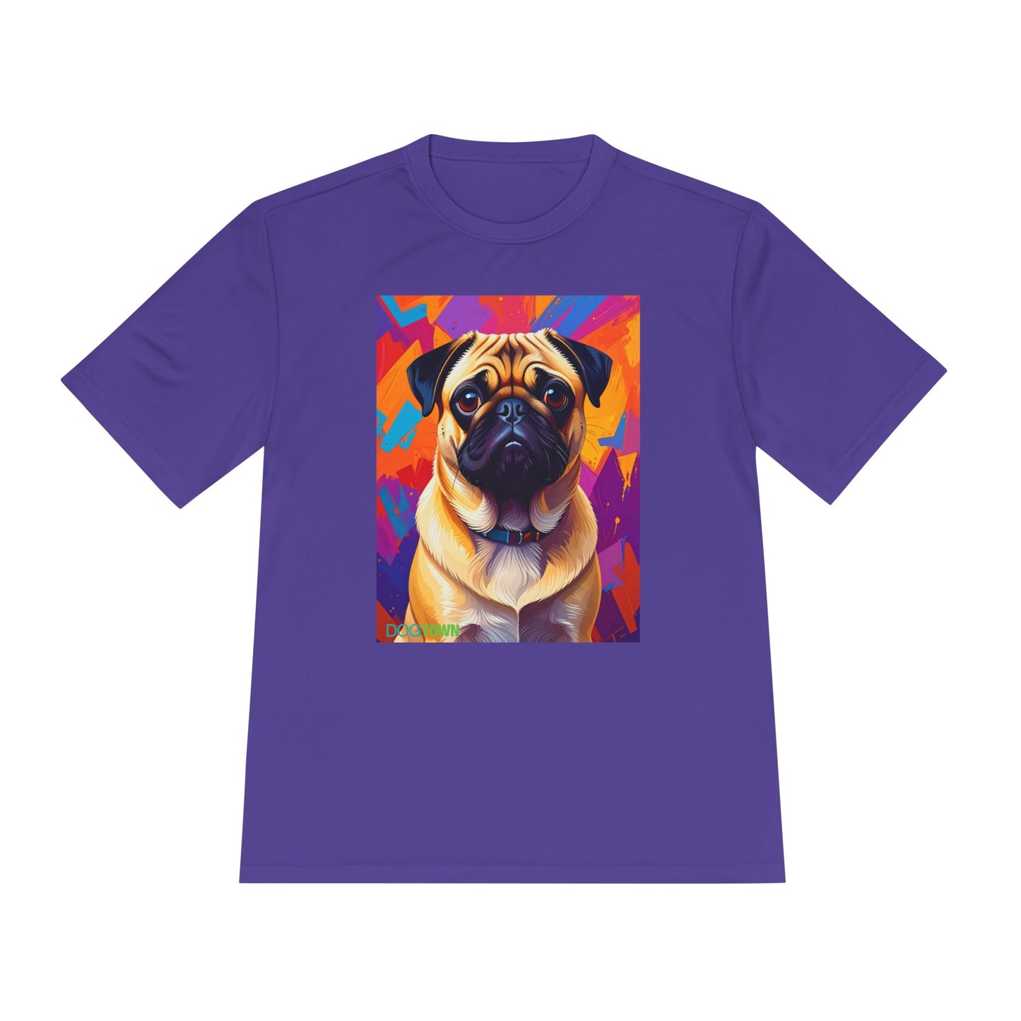 Pup Art Canvas Unisex Moisture Wicking Tee (Pug)