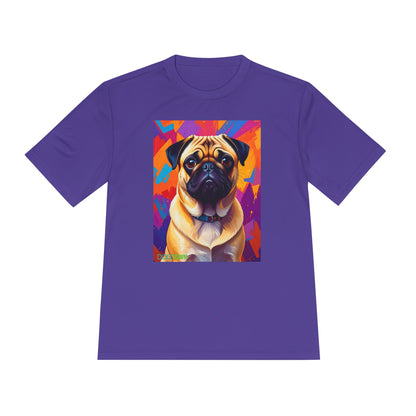 Pup Art Canvas Unisex Moisture Wicking Tee (Pug)