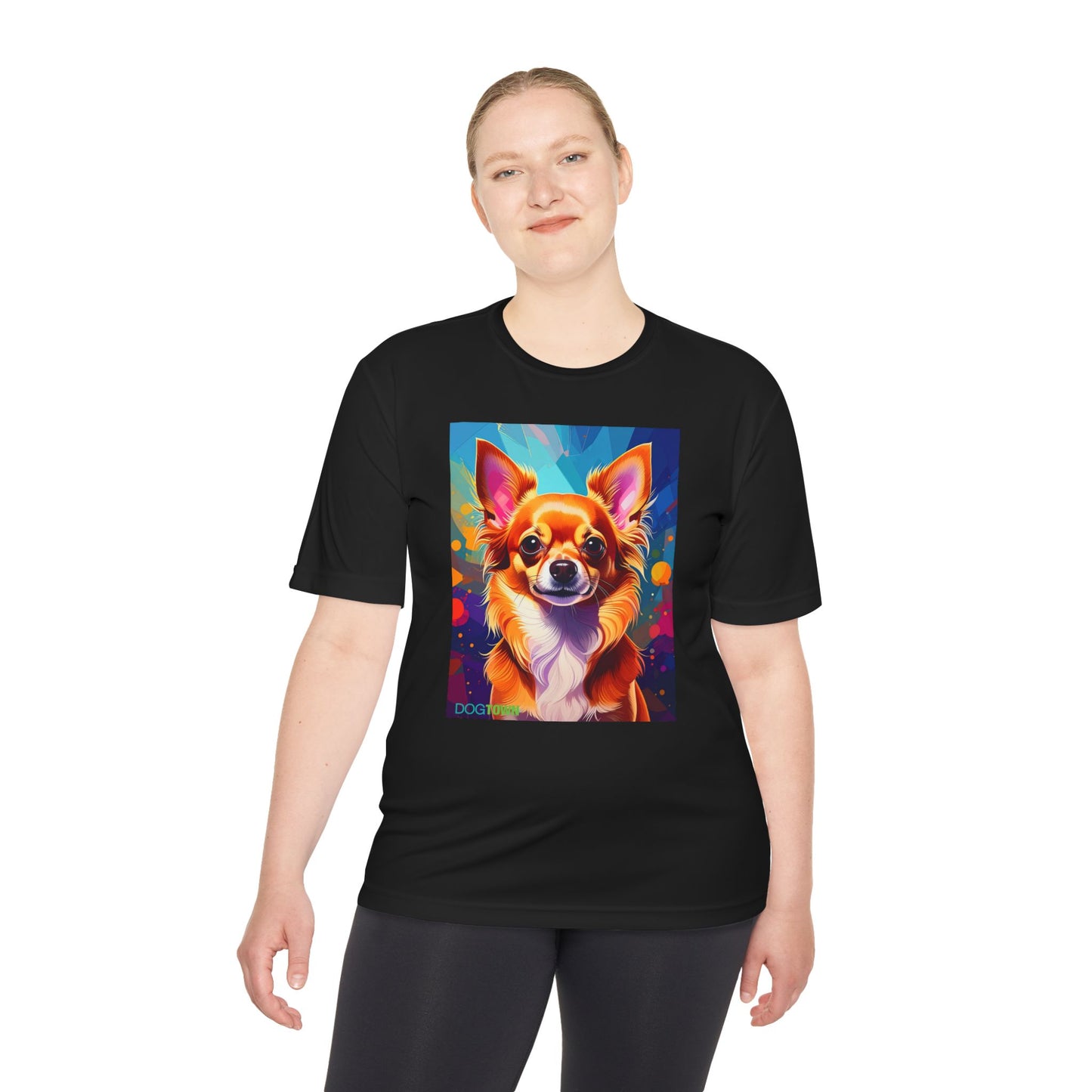 Pup Art Canvas Unisex Moisture Wicking Tee (Chihuahua)