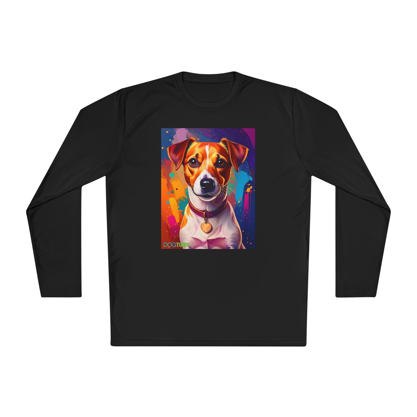 Pup Art Canvas Sport Long Sleeve Tee (Jack Russell Terrier)