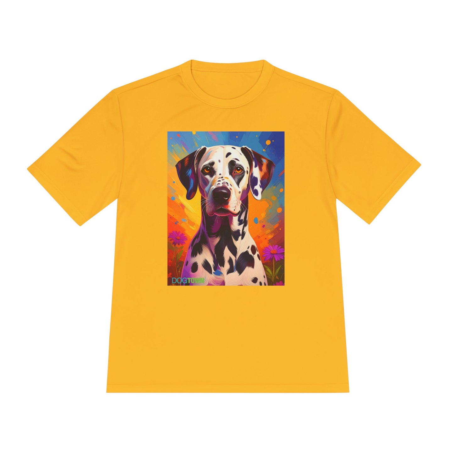 Pup Art Canvas Unisex Moisture Wicking Tee (Dalmation)