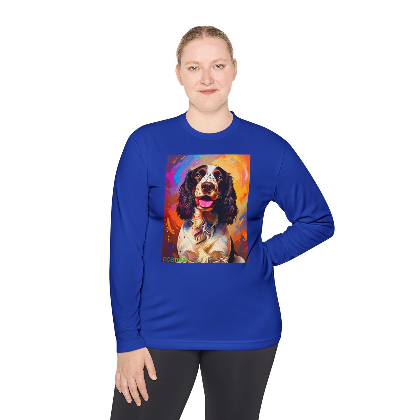 Pup Art Canvas Sport Long Sleeve Tee (English Springer Spaniel - 3)