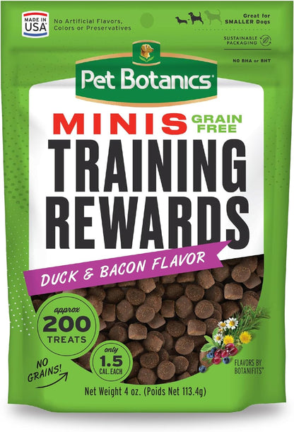 4 Oz. Pouch Training Reward Mini Soft & Chewy, Duck and Bacon Flavor