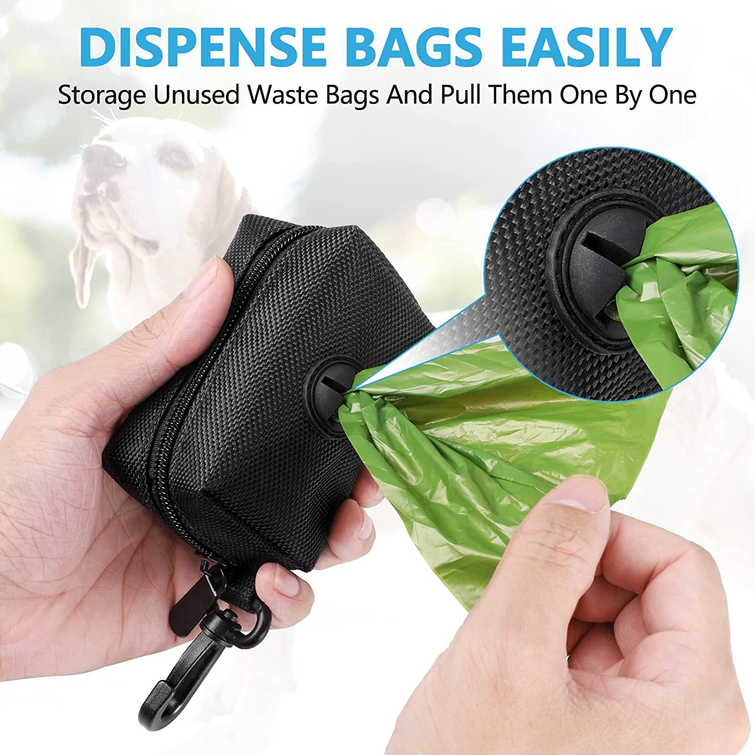 Soft Fabric Dog Poop Bag Dispenser