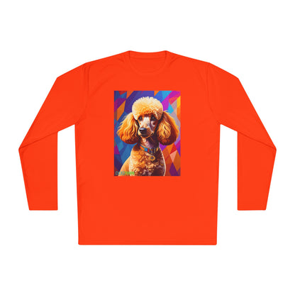 Pup Art Canvas Sport Long Sleeve Tee (Mini Poodle)