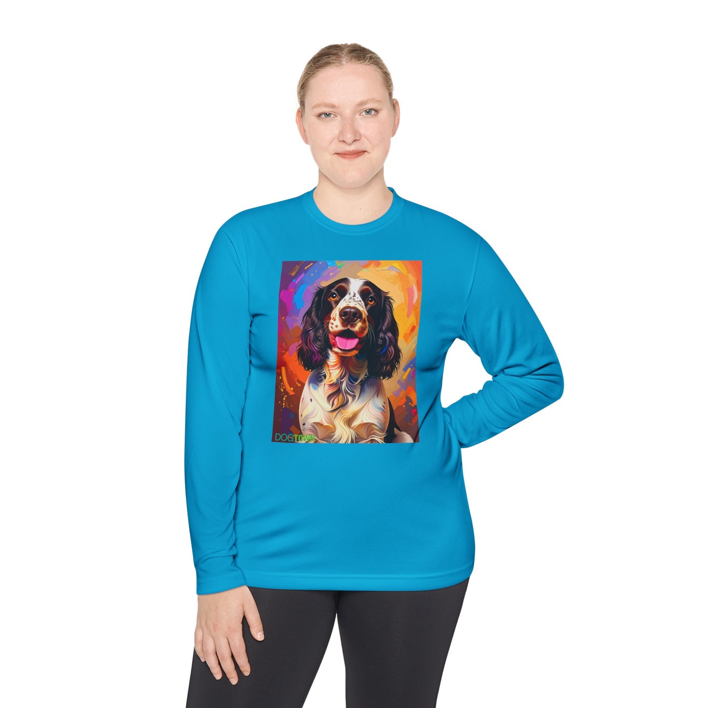 Pup Art Canvas Sport Long Sleeve Tee (English Springer Spaniel - 3)