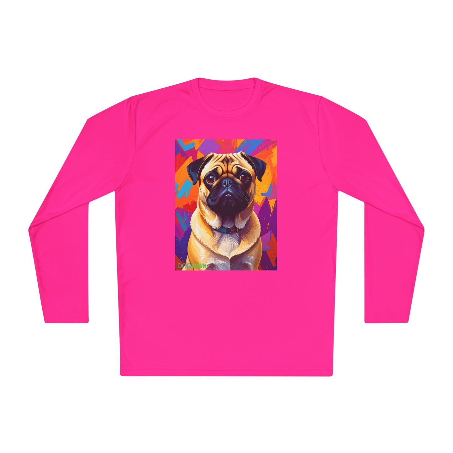 Pup Art Canvas Sport Long Sleeve Tee (Pug)
