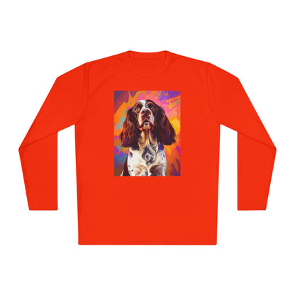 Pup Art Canvas Sport Long Sleeve Tee (English Springer Spaniel - 2)