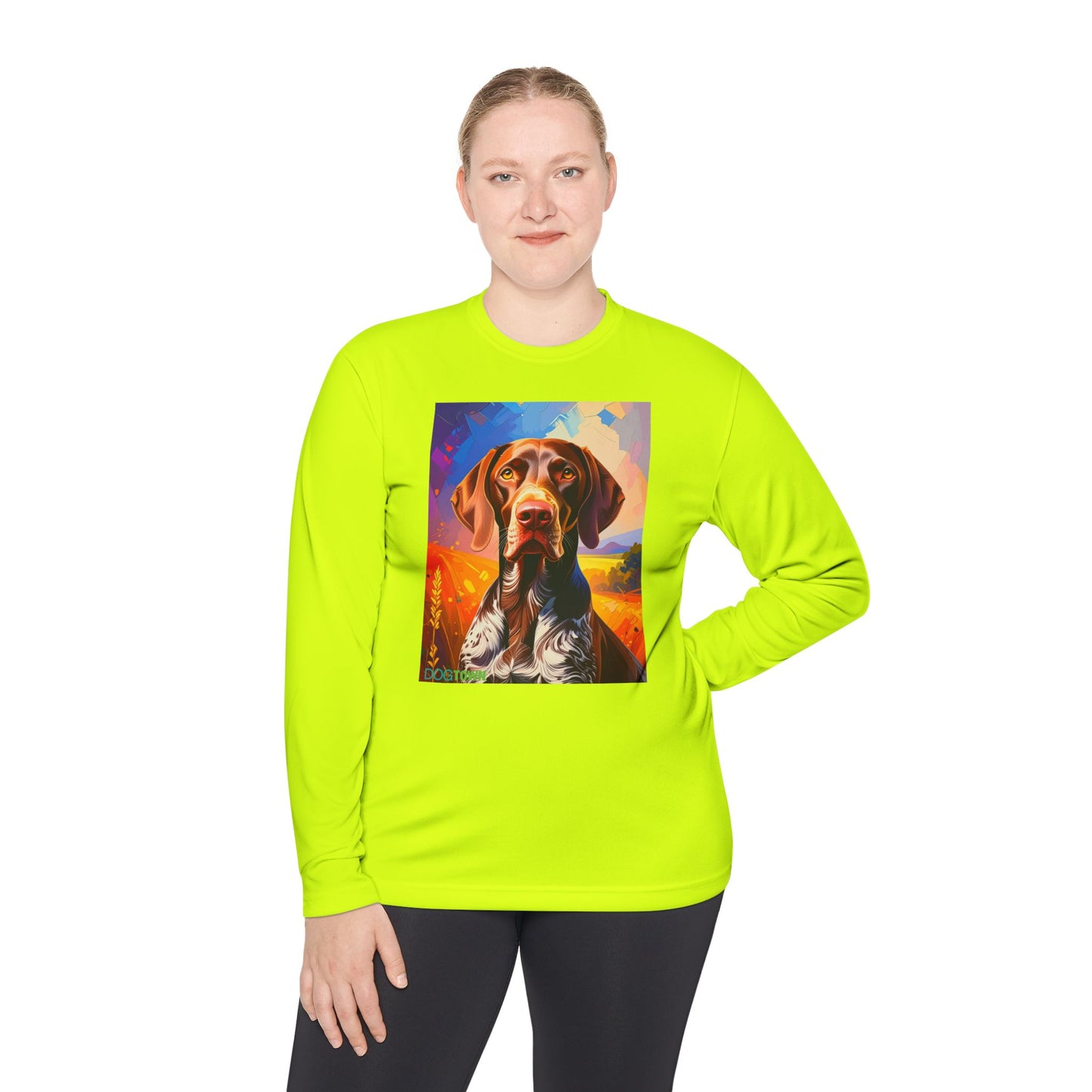 Pup Art Canvas Sport Long Sleeve Tee (German Shorthaired Pointer)