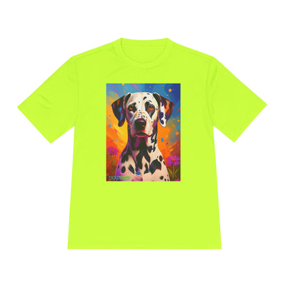 Pup Art Canvas Unisex Moisture Wicking Tee (Dalmation)