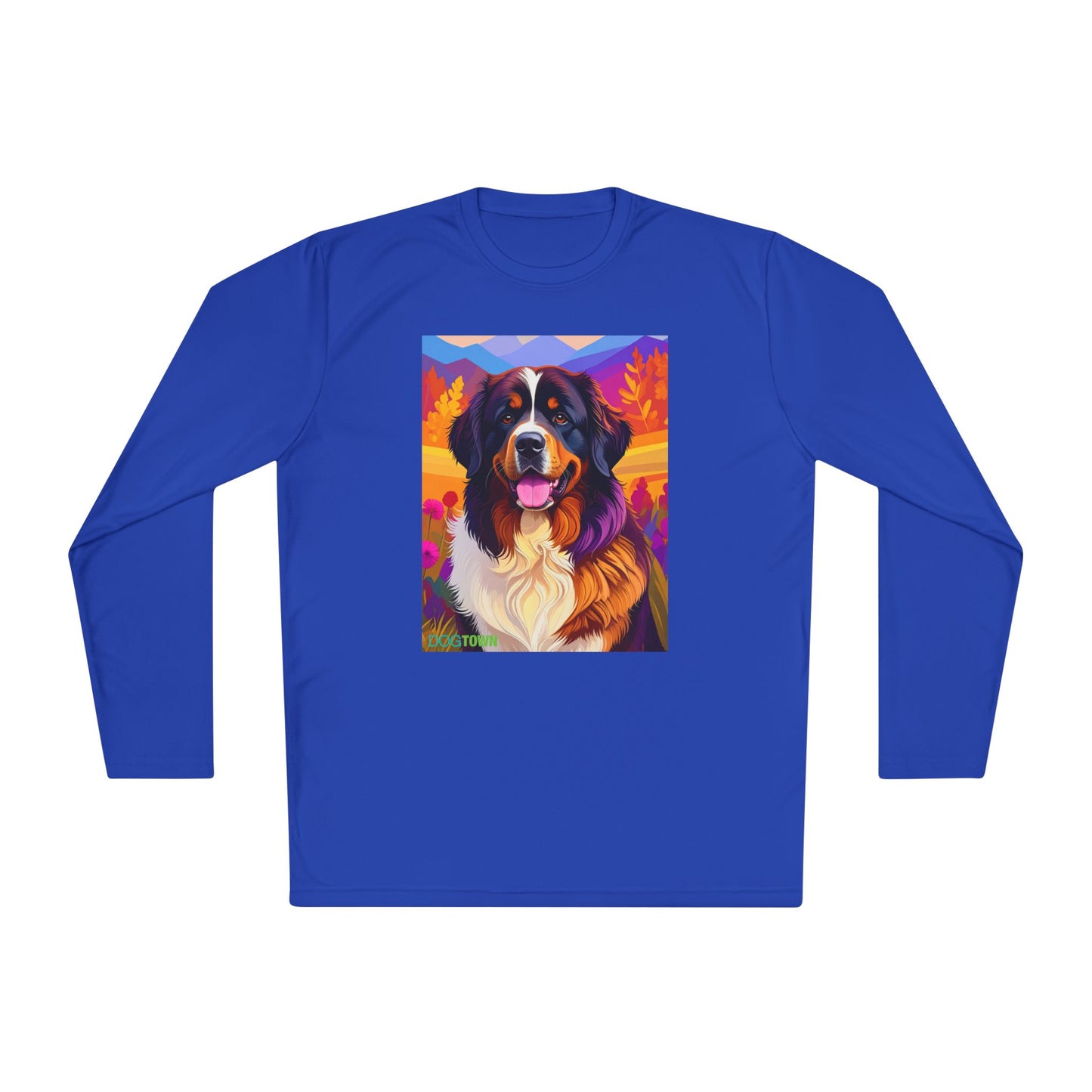 Pup Art Canvas Sport Long Sleeve Tee (Bernese Mountain Dog)