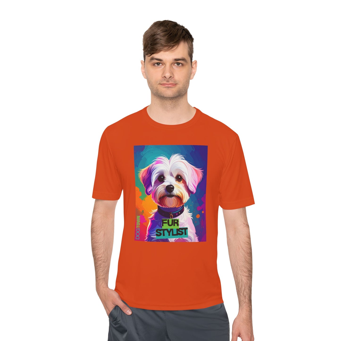 Dogtown Fur Stylist Groomer Shirt (Colorful with Havanese)