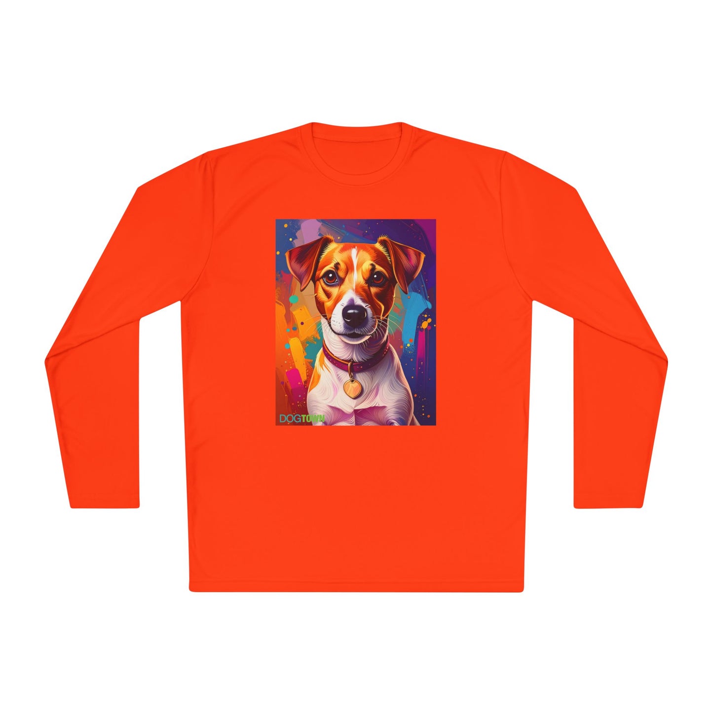 Pup Art Canvas Sport Long Sleeve Tee (Jack Russell Terrier)