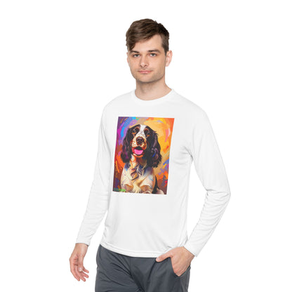 Pup Art Canvas Sport Long Sleeve Tee (English Springer Spaniel - 3)