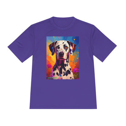 Pup Art Canvas Unisex Moisture Wicking Tee (Dalmation)