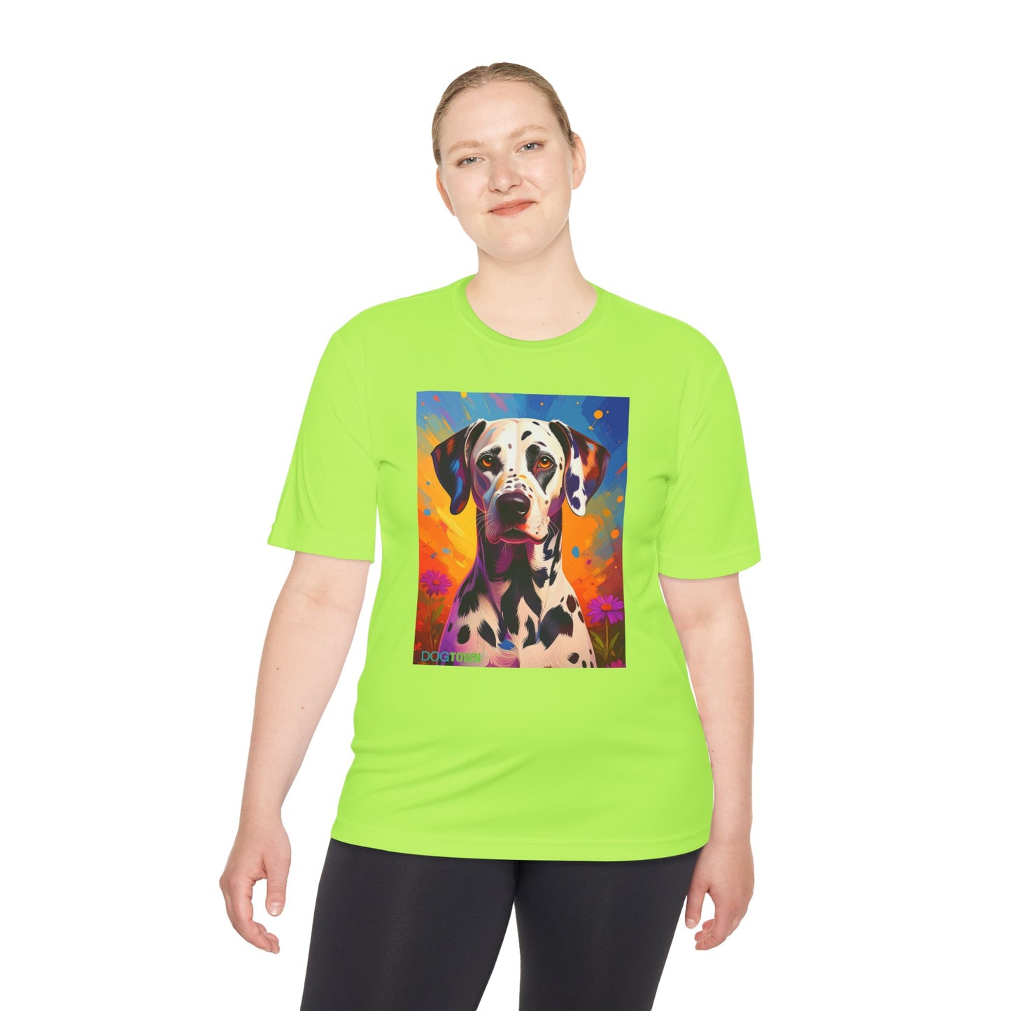 Pup Art Canvas Unisex Moisture Wicking Tee (Dalmation)