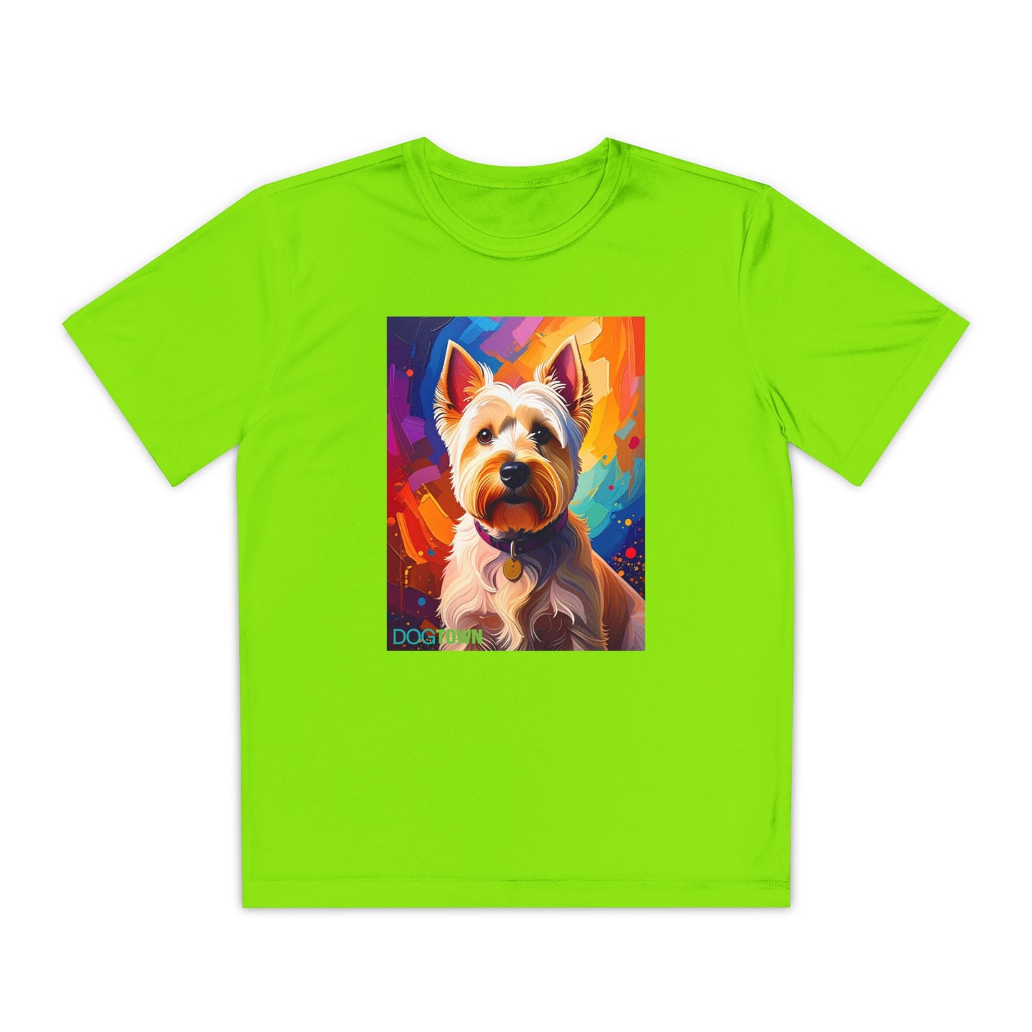 Pup Art Canvas - Kid's Sport Short Sleeve Tee (West Highland White Terrier)