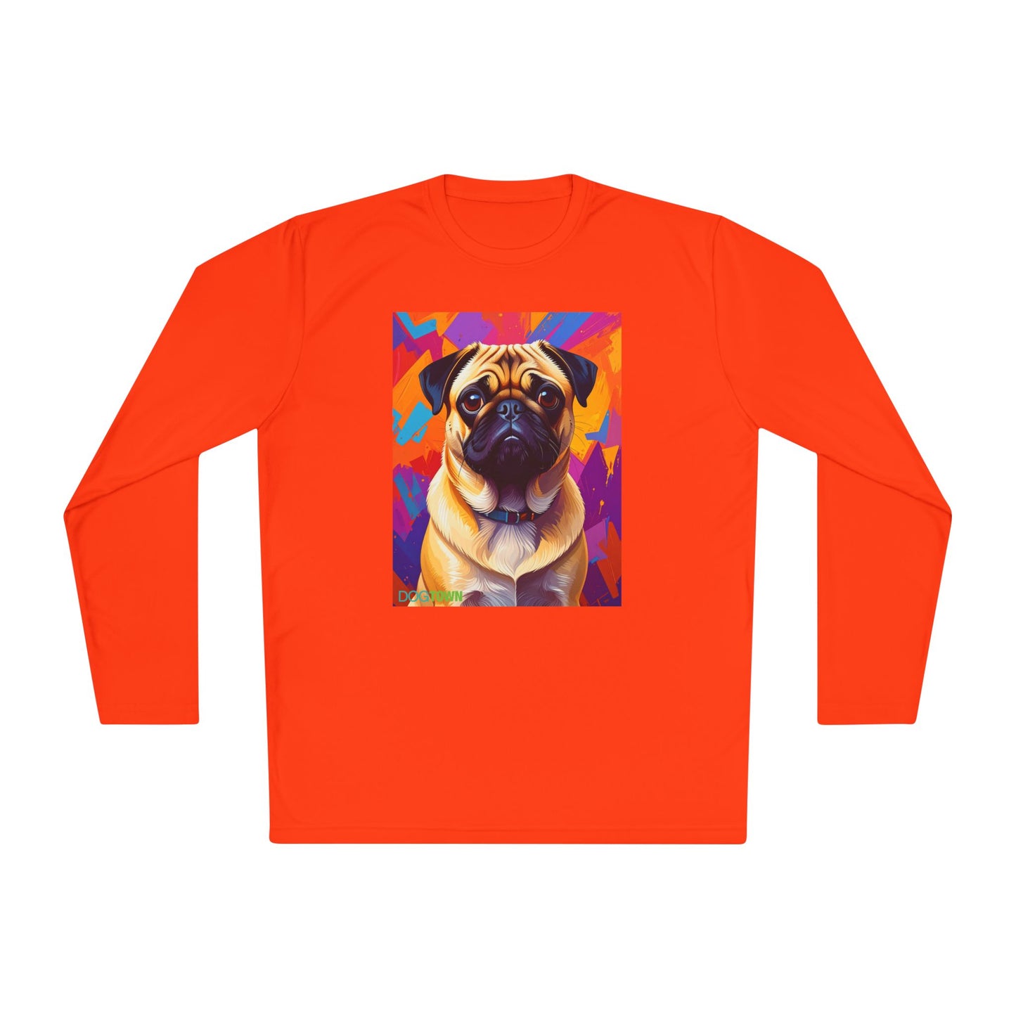 Pup Art Canvas Sport Long Sleeve Tee (Pug)
