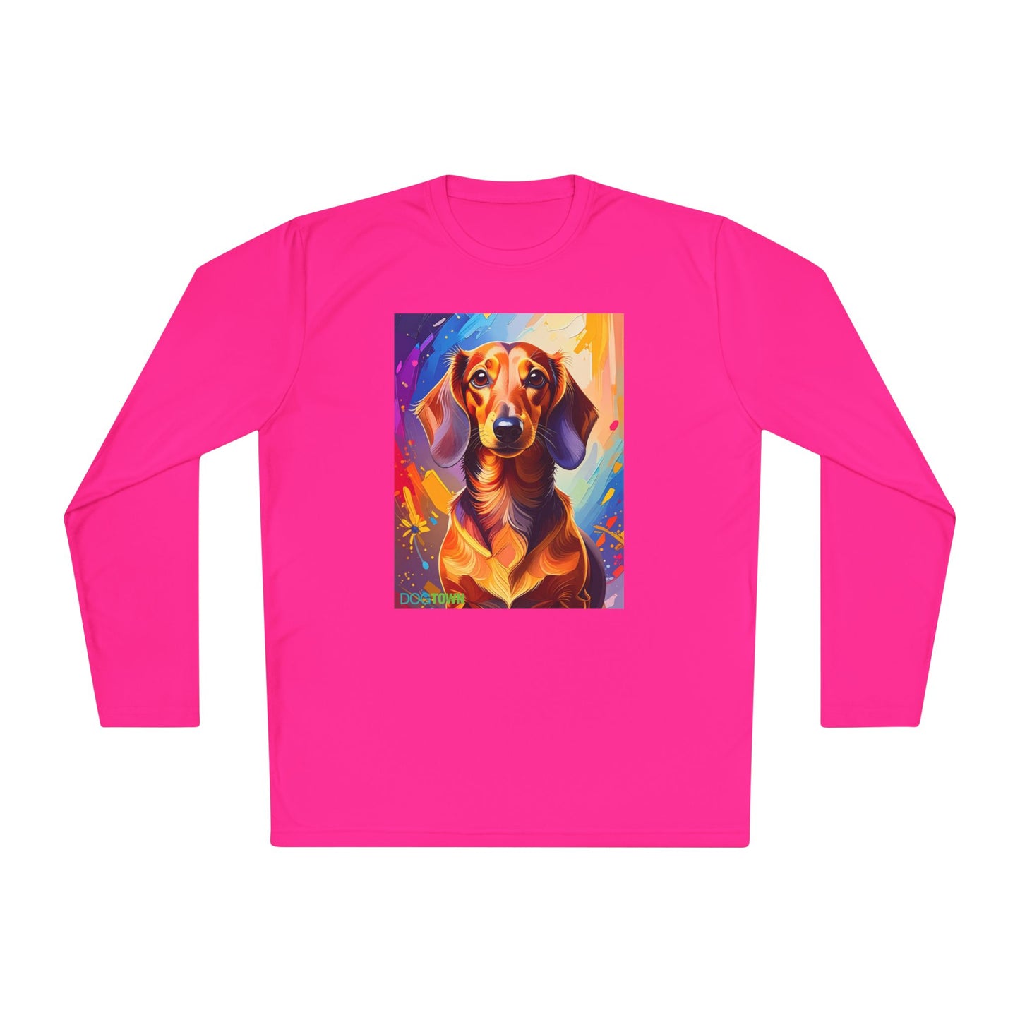 Pup Art Canvas Sport Long Sleeve Tee (Dachshund)