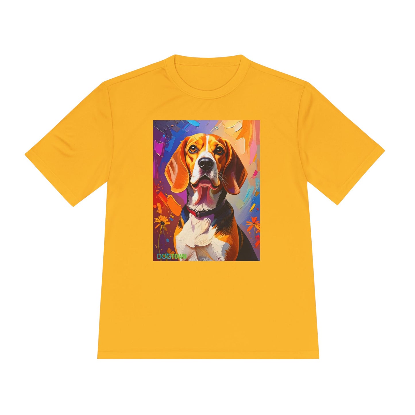 Pup Art Canvas Unisex Moisture Wicking Tee (Beagle)