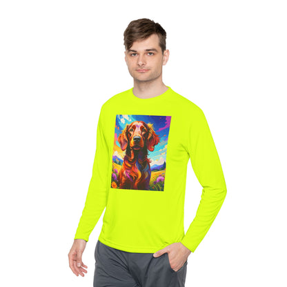 Pup Art Canvas Sport Long Sleeve Tee (Irish Setter)