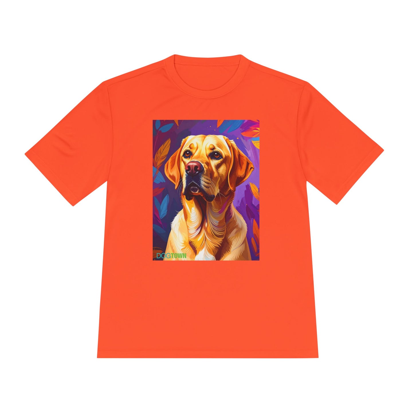 Pup Art Canvas Unisex Moisture Wicking Tee (Yellow Lab)