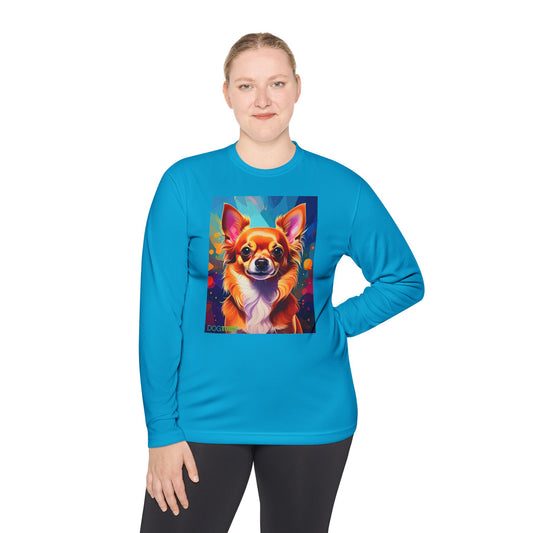 Pup Art Canvas Sport Long Sleeve Tee (Chihuahua)
