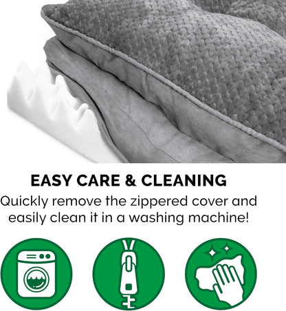 Orthopedic Dog Bed W/ Pillow Cushion Top & Removable Washable Cove (for Dogs up to 35 Lbs)