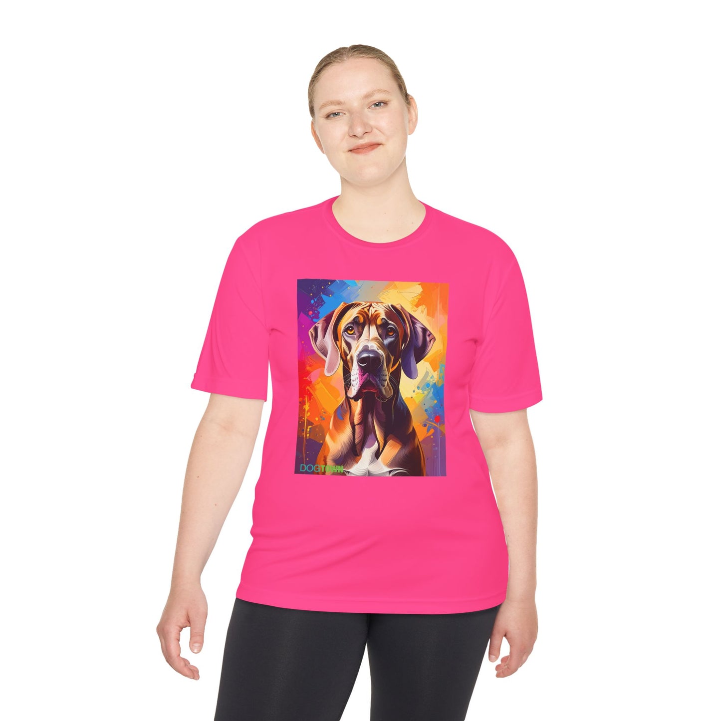 Pup Art Canvas Unisex Moisture Wicking Tee (Great Dane)