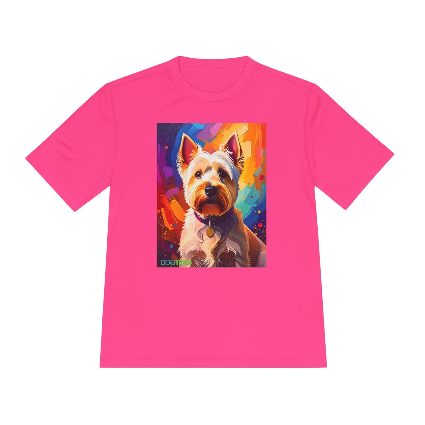 Pup Art Canvas Unisex Moisture Wicking Tee (West Highland White Terrier (Westie))